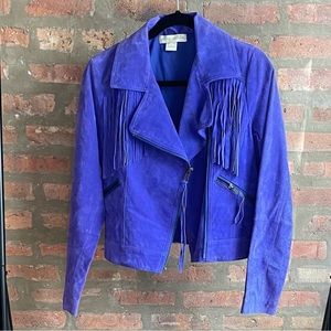 100% Genuine Leather Jacket with Fringe